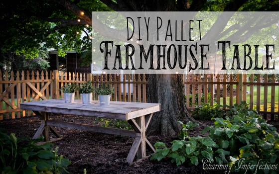 DIY Pallet Farmhouse Table
