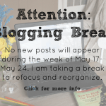 Blogging Break