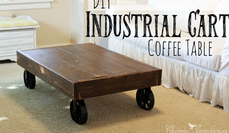 DIY Industrial Cart Coffee Table