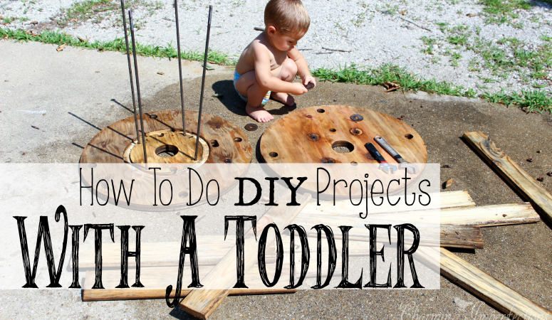 How to do Projects with a Toddler (DIY Workbench)