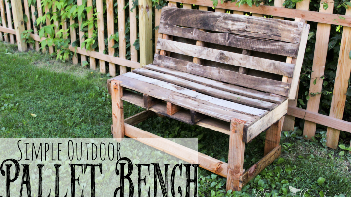 Garden Pallet Bench Tutorial