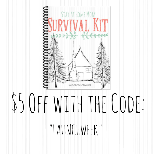 The Stay at Home Mom Survival Kit is bigger than ever with over 50 Printables that reach every aspect of your busy life!