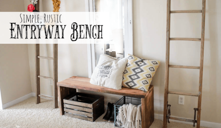 This amazingly simple diy bench can be made in under an hour and for very little money!